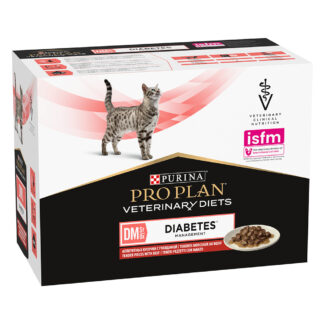 PURINA PRO PLAN Veterinary Diets Feline DM ST/OX - Diabetes Management hovězí - 20 x 85 g