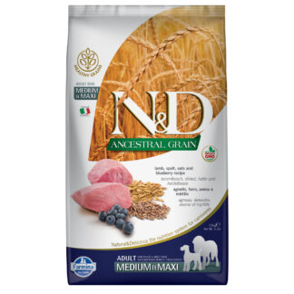 Farmina N&D Ancestral Grain Adult Medium/Maxi Lamb & Blueberry - 2 x 12 kg