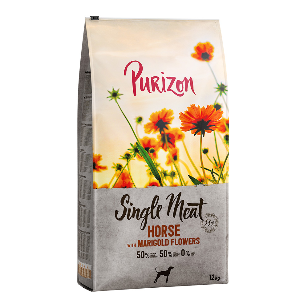 Purizon Single Meat Adult koňské maso s batáty - bez obilovin - Výhodné balení 2 x 12 kg
