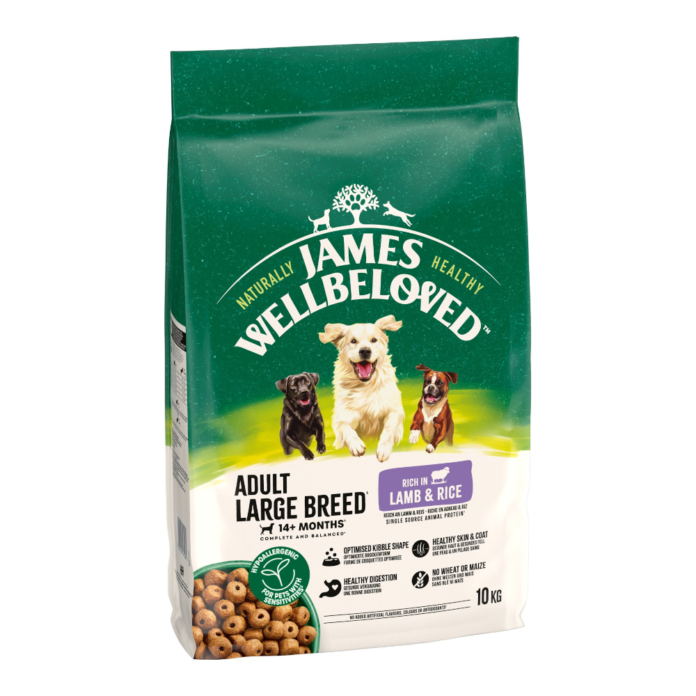 James Wellbeloved Adult Large Breed Dog Hypoallergenic jehněčí & rýže - 10 kg