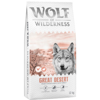 Wolf of Wilderness Adult "Great Desert" krůtí - bez obilovin - výhodné balení: 2 x 12 kg nová receptura
