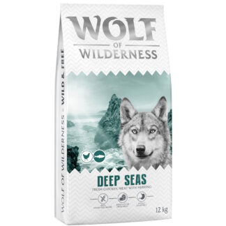 Wolf of Wilderness Adult "Deep Seas" sleď - bez obilovin - Výhodné balení: 2 x 12 kg nová receptura