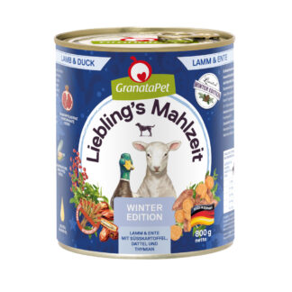 GranataPet Liebling's Mahlzeit zimní edice - jehněčí a kachna (6 x 800 g)