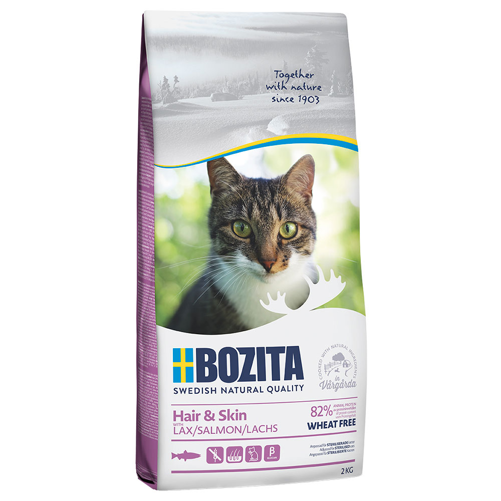 Bozita Hair & Skin bez pšenice - 2 x 2 kg