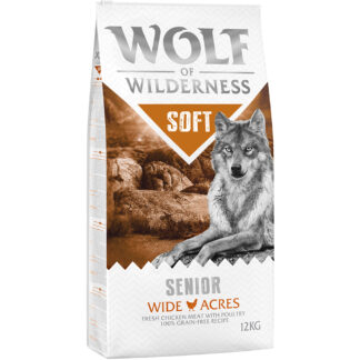 Wolf of Wilderness Senior "Soft - Wide Acres" - kuřecí - výhodné balení 2 x 12 kg