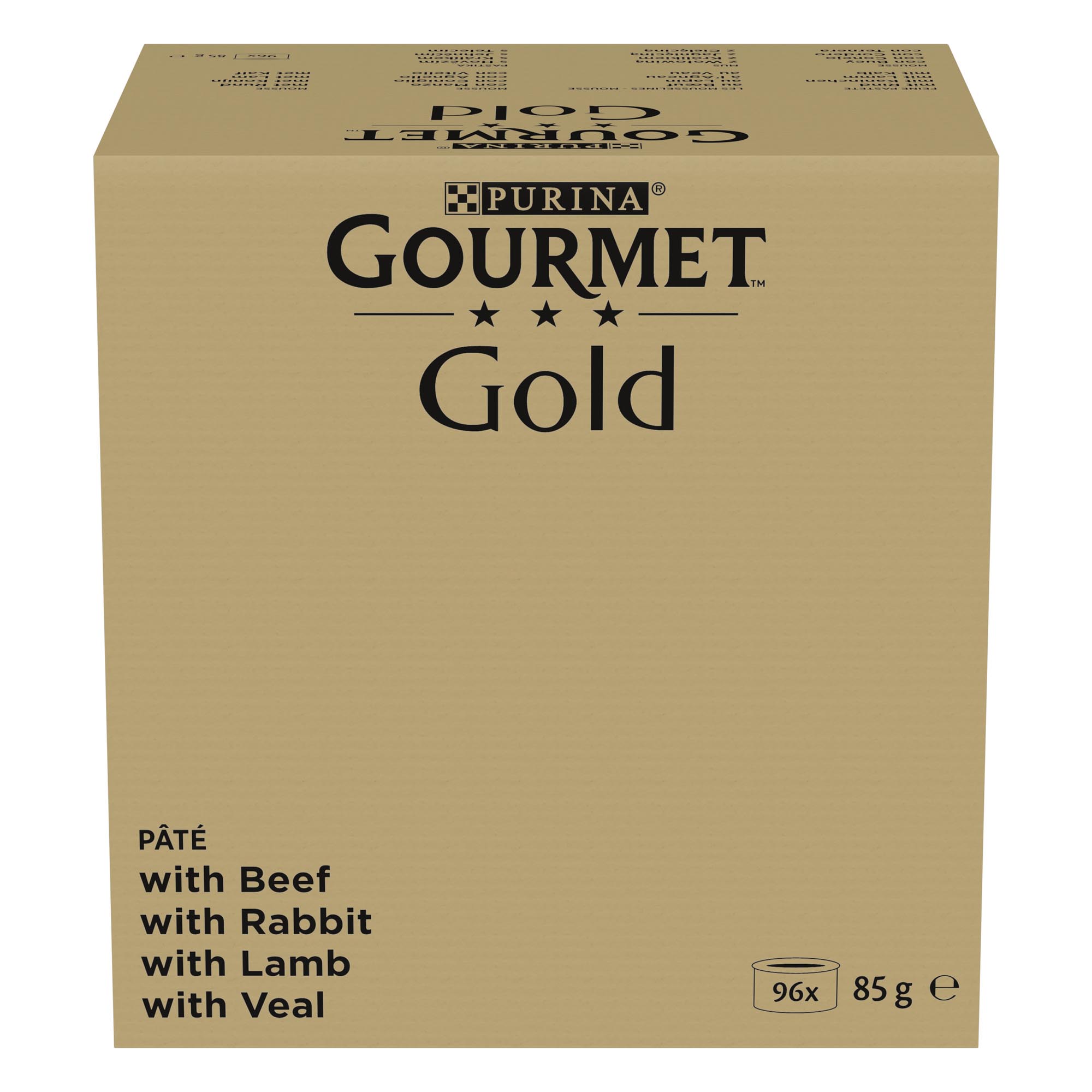 Jumbo balení: Gourmet Gold 96 x 85 g - Vydatná pěna: hovězí