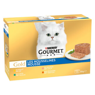Jumbo balení: Gourmet Gold 96 x 85 g - mix pěna (králičí