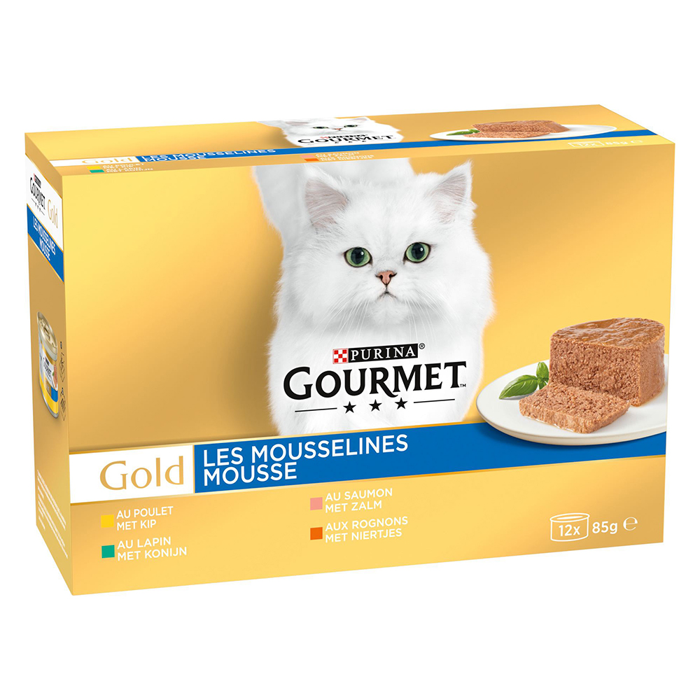 Jumbo balení: Gourmet Gold 96 x 85 g - mix pěna (králičí