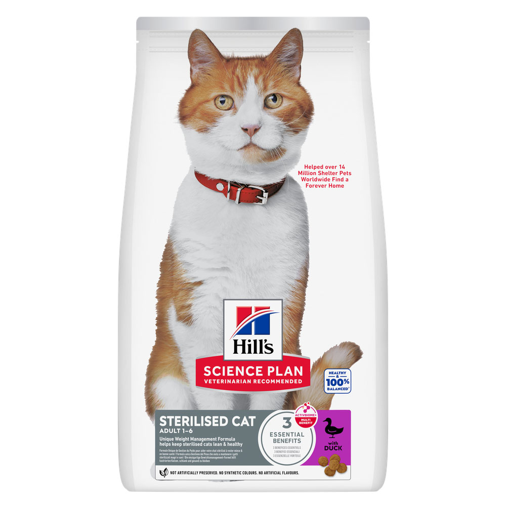 Hill's Science Plan Sterilised Cat Adult 1-6 Duck - 7 kg