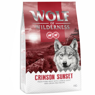 Wolf of Wilderness "Crimson Sunset" jehněčí a kozí - bez obilovin - Výhodné balení: 5 x 1 kg