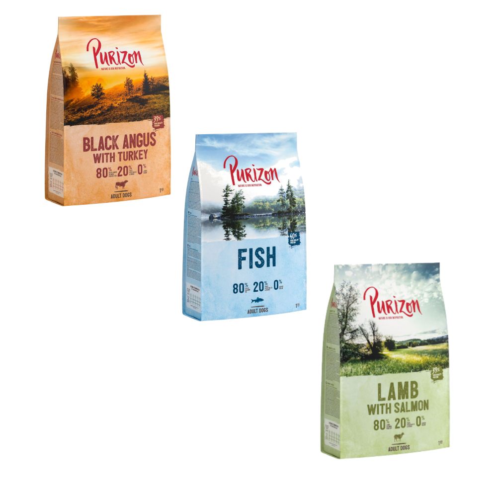 Purizon 80:20:0 - balení na vyzkoušení 3 x 1 kg - bez obilovin - hovězí Black Angus s krocanem