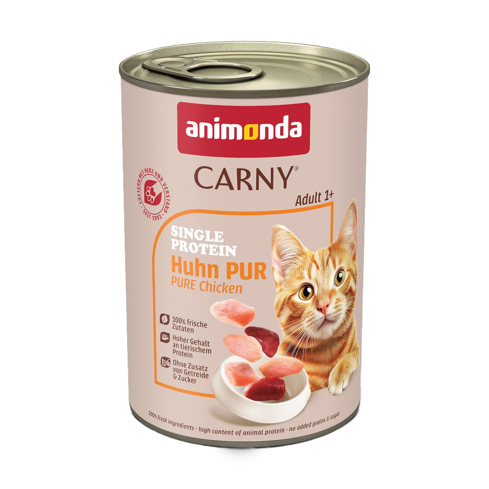 animonda Carny Single Protein Adult 24 ks (24 x 400 g) - čistě kuřecí