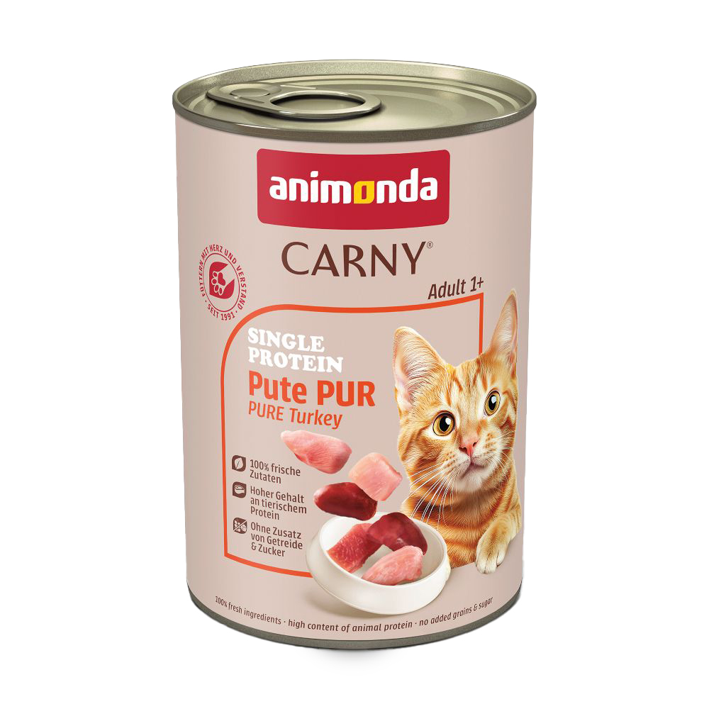animonda Carny Single Protein Adult 24 ks (24 x 400 g) - čistě krůtí