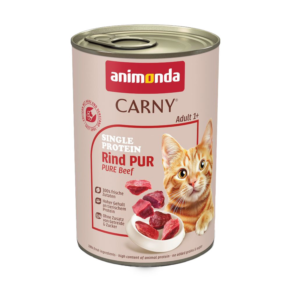 animonda Carny Single Protein Adult 24 ks (24 x 400 g) - čistě hovězí
