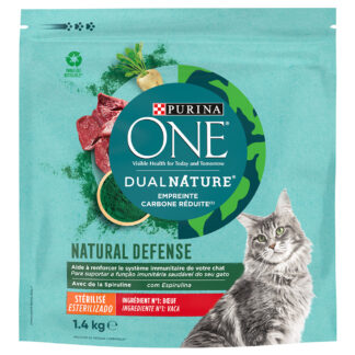 PURINA ONE Dual Nature Sterilized hovězí se spirulinou - výhodné balení: 3 x 1