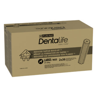 PURINA Dentalife pamlsky pro každodenní péči o zuby pro velké psy (25-40kg) - 2 x 72 tyčinek  (48 x 106 g)