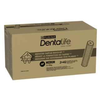 PURINA Dentalife pamlsky pro každodenní péči o zuby pro středně velké psy (12-25 kg) - 2 x 84 tyčinek (56 x 69 g)