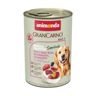 Animonda GranCarno Adult Single Protein Superfoods 24 x 400 g - výhodné balení - hovězí + červená řepa