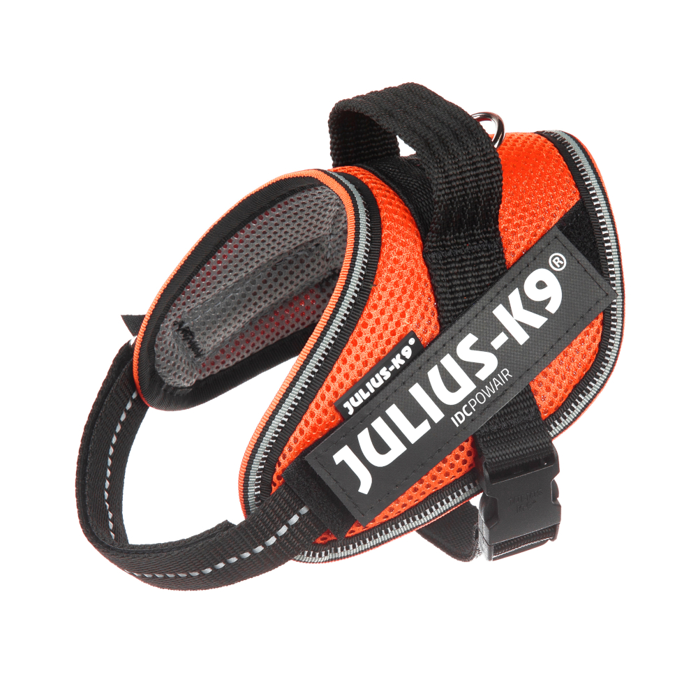 JULIUS-K9 IDC® POWAIR postroj - oranžový - Velikost XL/2: obvod hrudníku 71–96 cm