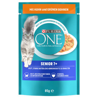 PURINA ONE Senior 7+ kuřecí - kuřecí / zelené fazolky (52 x 85 g)