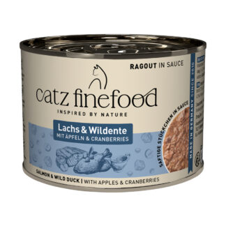 Výhodné balení catz finefood Ragout 24 x 190 g - losos a divoká kachna