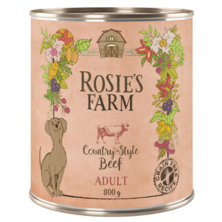 Výhodné balení Rosie's Farm Adult 24 x 800 g - hovězí