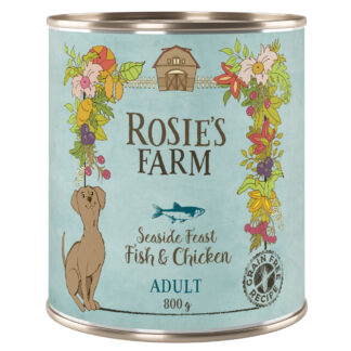 Výhodné balení Rosie's Farm Adult 24 x 800 g - kuřecí a ryby