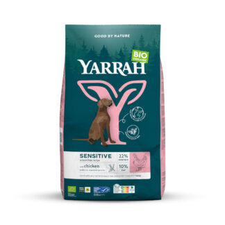 Yarrah Bio Sensitive s bio kuřecím masem a bio rýží - 2 x 2 kg