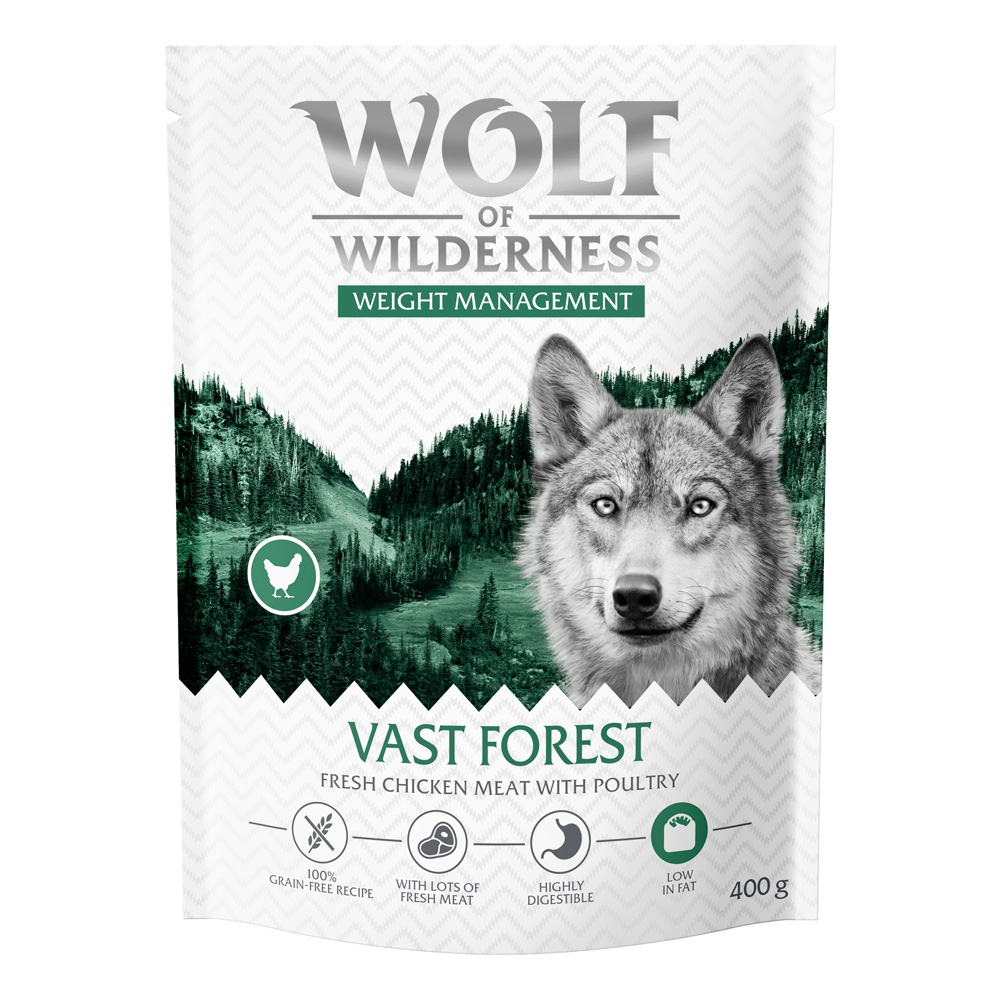 Wolf of Wilderness "Explore The Vast Forests" Weight Management - bez obilovin - 400 g nová receptura