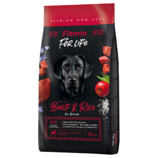 Fitmin Dog For Life hovězí s rýží - 12 kg