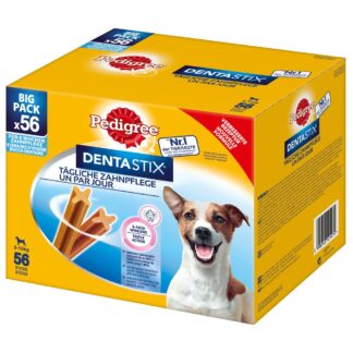 Výhodné balení! 168 x Pedigree DentaStix každodenní péče o zuby / Fresh - dentastix x 112 + dentastix fresh x 56 - pro malé psy (5-10 kg)