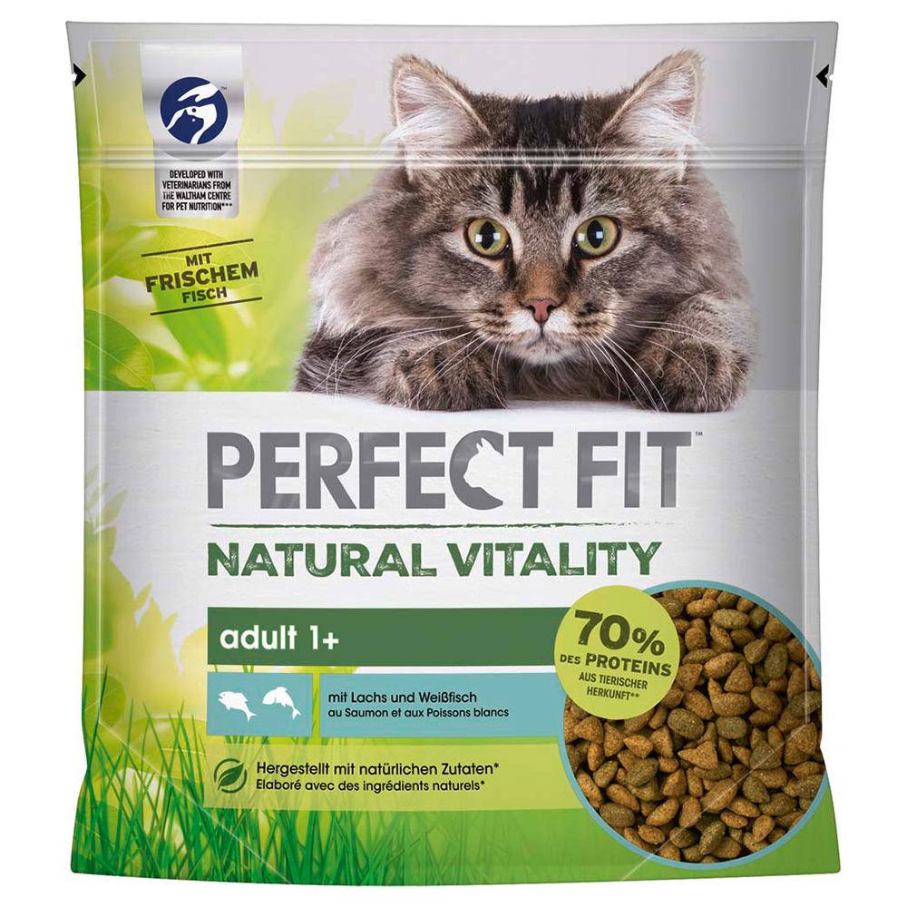 Perfect Fit Natural Vitality Adult 1+ losos a bílé ryby - výhodné balení: 6 x 650 g