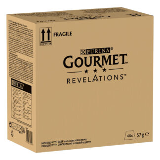 Výhodné balení Gourmet Revelations Mousse krmivo pro kočky 48 x 57 g - hovězí a kuřecí