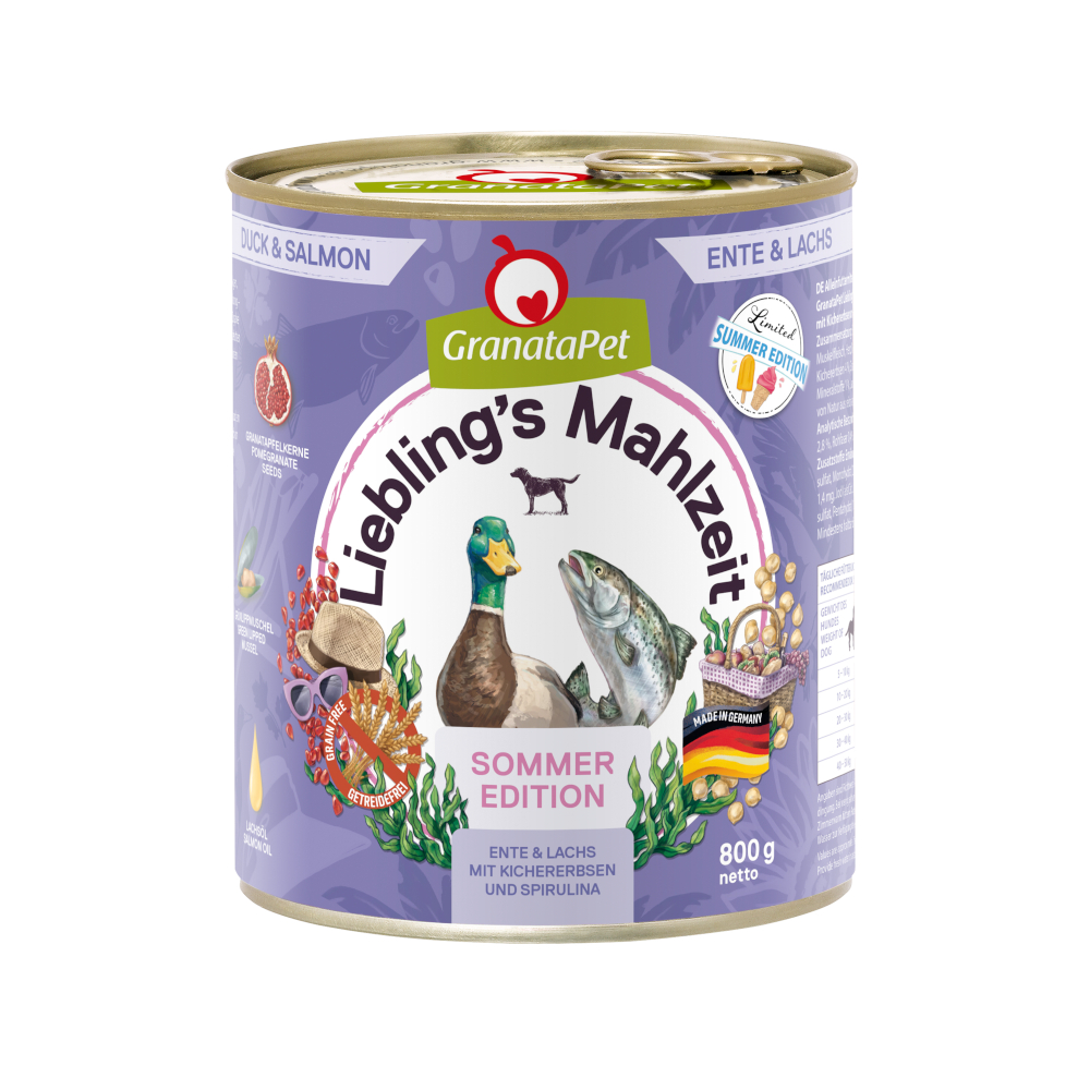 Granatapet Liebling´s Mahlzeit limitovaná letní edice - kachní a losos (12 x 800 g)