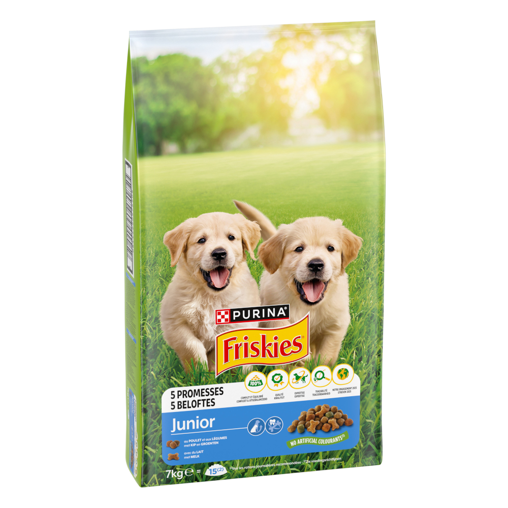 Purina Friskies Junior s kuřecím a zeleninou - výhodné balení: 2 x 7 kg