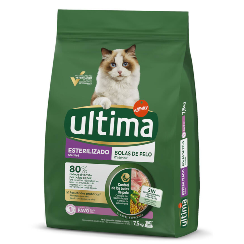 Ultima Cat Sterilized Hairball krůtí - Výhodné balení: 2 x 7