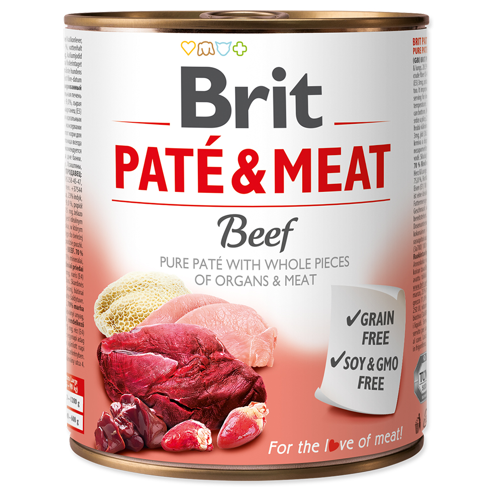 Výhodné balení Brit Paté & Meat Adult 24 x 800 g - hovězí