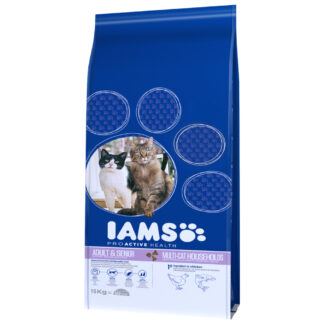 IAMS Pro Active Health Adult Multi-Cat Households s lososem - 15 kg