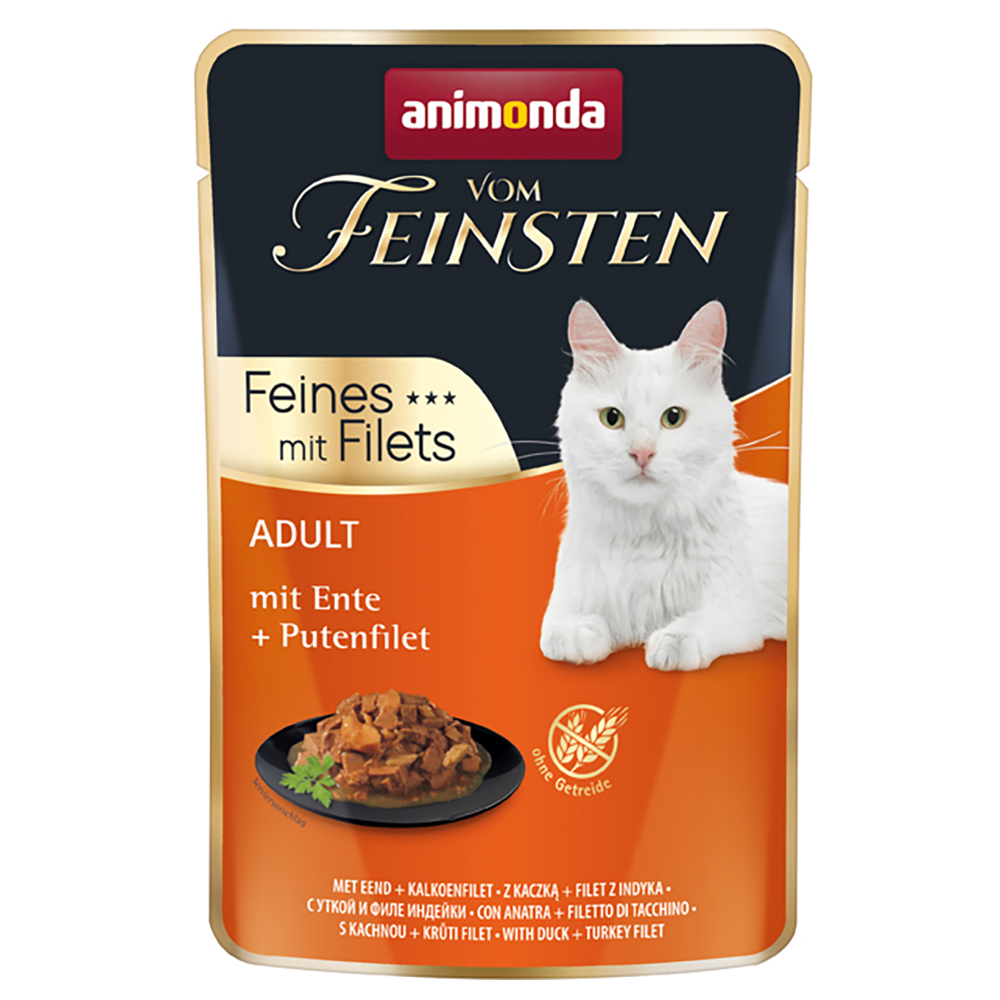 Výhodné balení animonda Vom Feinsten Adult 36 x 85 g - kachní + krůtí filety