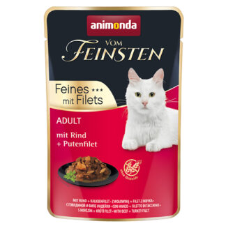 Výhodné balení animonda Vom Feinsten Adult 36 x 85 g  - hovězí + krůtí filety
