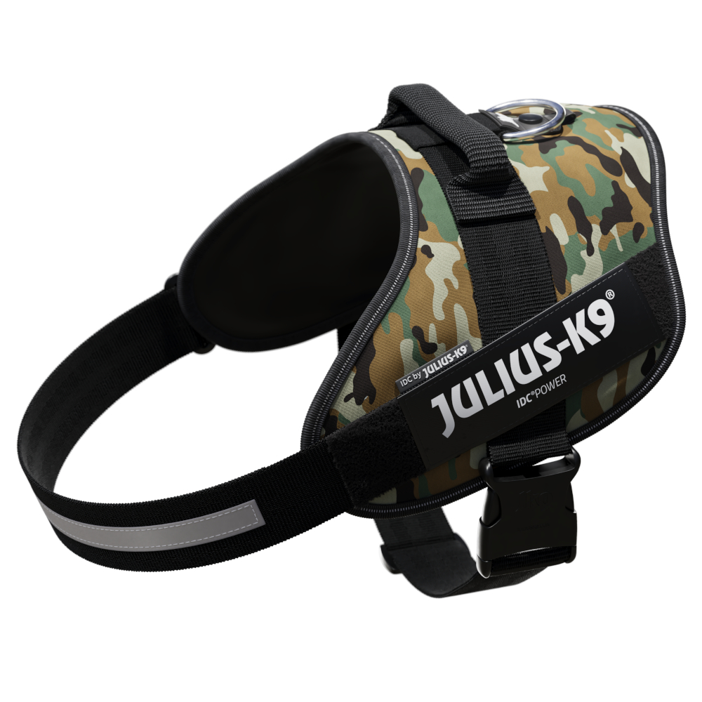 JULIUS-K9 IDC® Power postroj – maskáčový - Velikost 2XL: Obvod hrudníku 82 - 115 cm