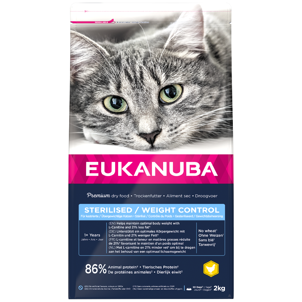 Eukanuba Sterilised/Weight Control Adult - Výhodné balení: 3 x 2 kg