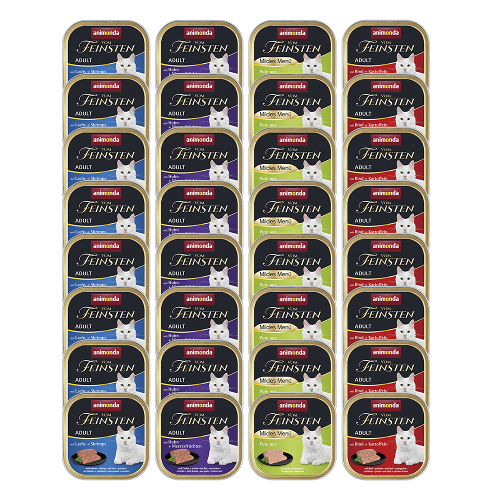 animonda Vom Feinsten Adult 32 x 100 g - maso a ryby mix (4 druhy)