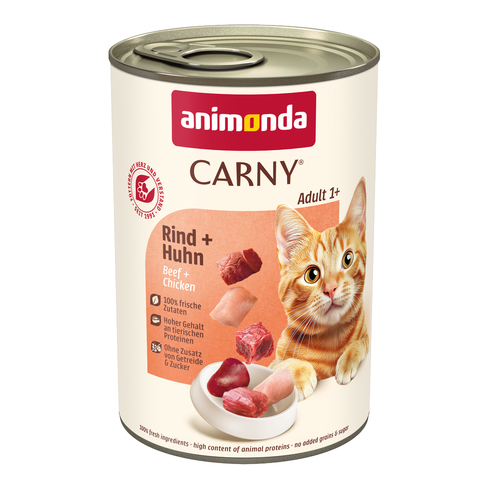 animonda Carny Adult 12 x 400 g - Hovězí & kuře