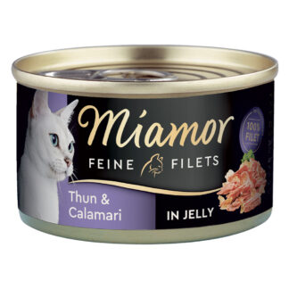 Výhodné balení Miamor Feine Filets 24 ks (24 x 100 g) - tuňák a kalamáry