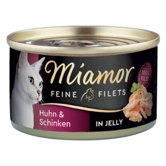 Výhodné balení Miamor Feine Filets 24 ks (24 x 100 g) - kuřecí a šunka