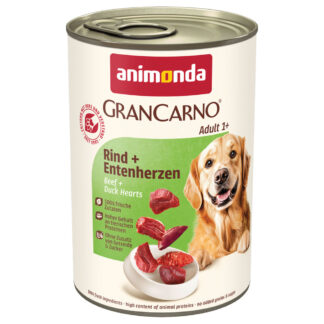 Výhodné balení animonda GranCarno Original 24 ks (24 x 400 g) - hovězí + kachní srdce: