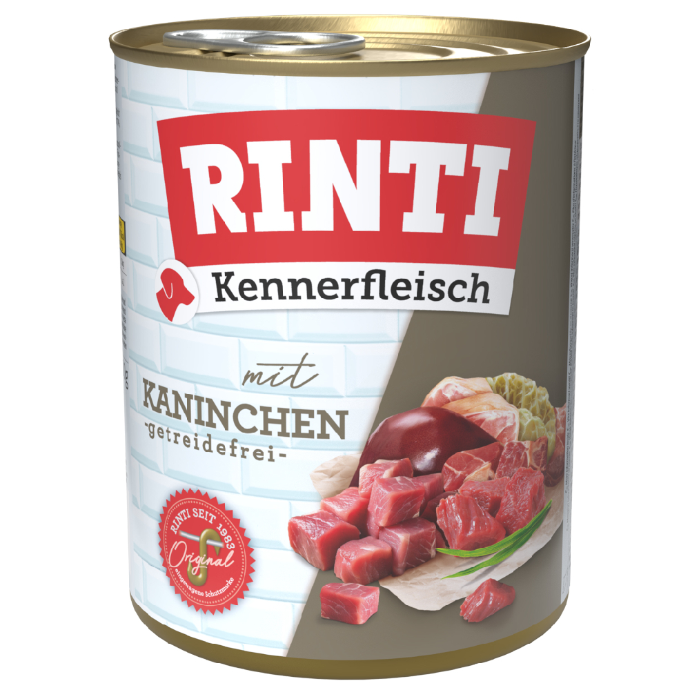 Výhodné balení RINTI Kennerfleisch 12 ks (12 x 800 g) - králičí
