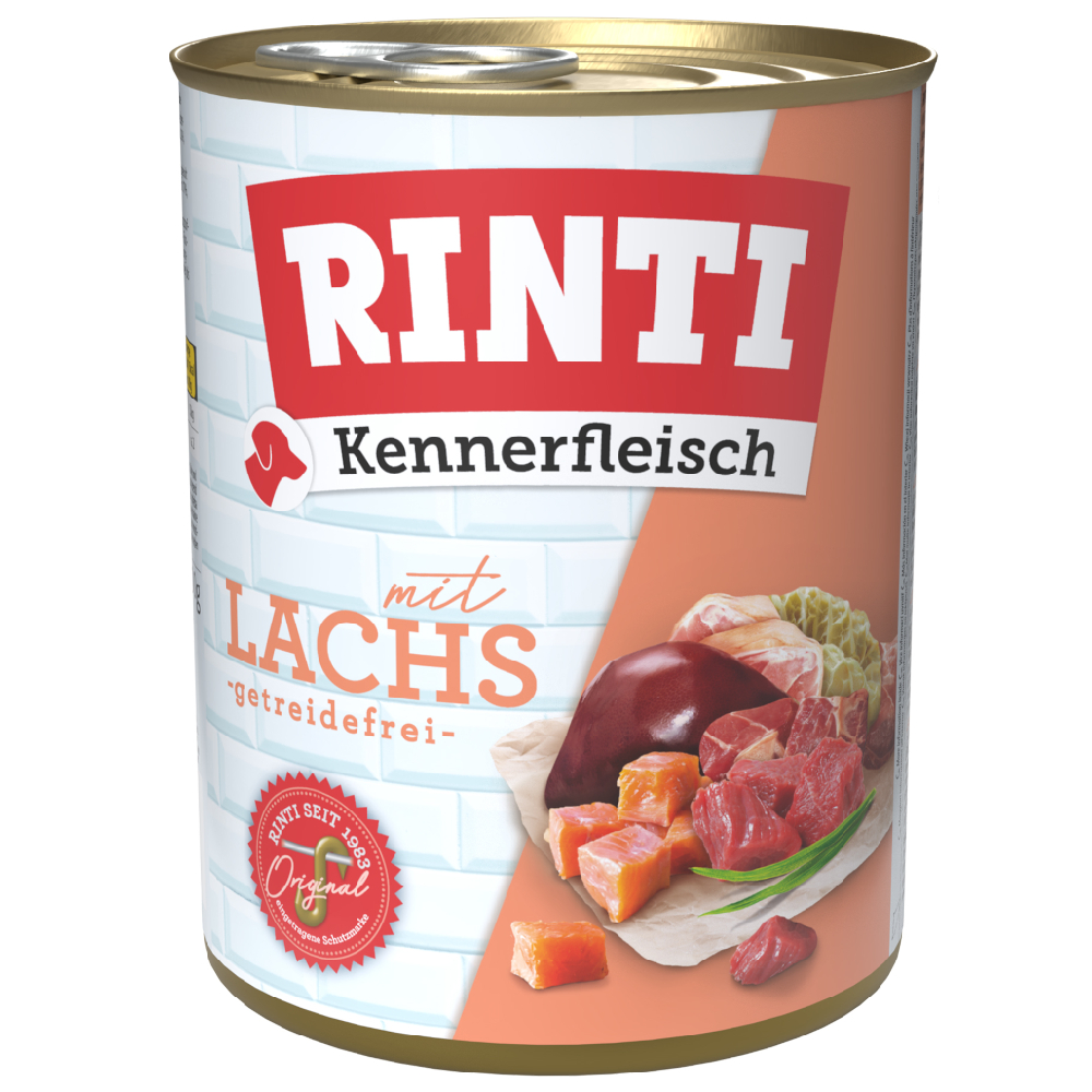Výhodné balení RINTI Kennerfleisch 12 ks (12 x 800 g) - losos
