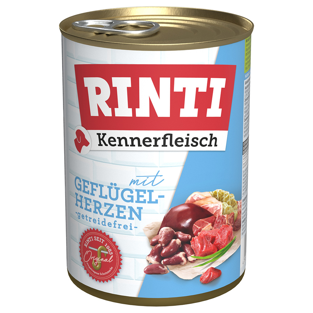 Výhodné balení RINTI Kennerfleisch 24 ks (24 x 400 g) - Drůbeží srdíčka